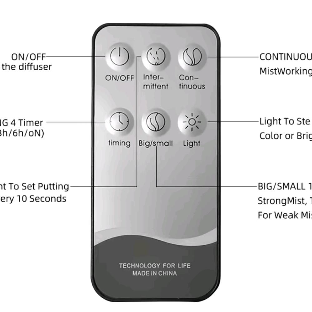 Aromatherapy Diffuser with Remote Control - Silver - Picture 7 of 8